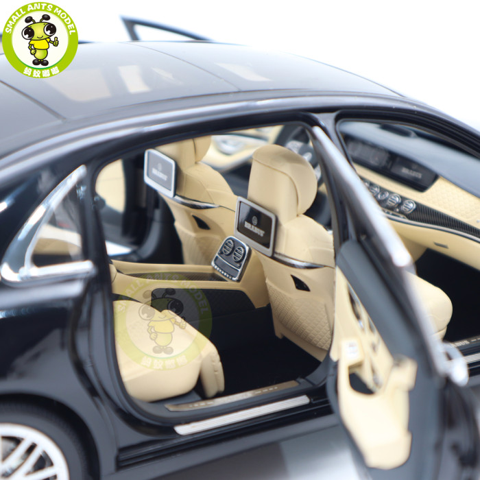 1/18 Brabus 900 Benz Maybach S CLASS Almost Real 860102 Obsidian Black Diecast Model Car Gifts For Friends Father