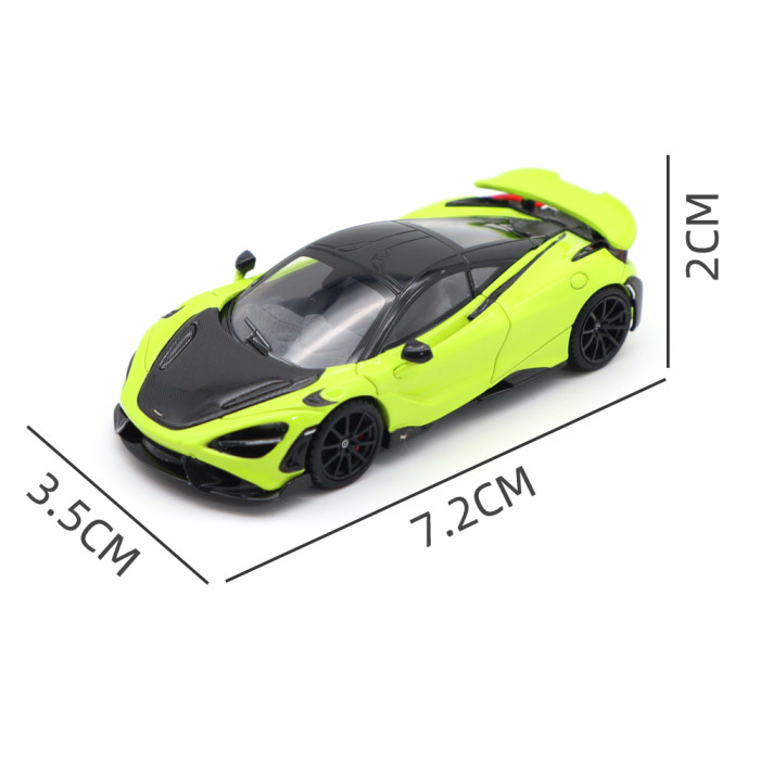1/64 LCD Mclaren 765LT Racing Car Diecast Model Toy Cars Gifts For Boyfriend Husband Father