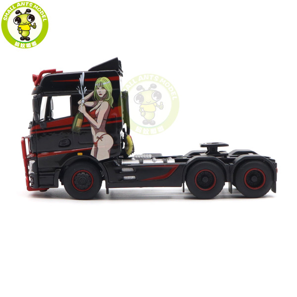 1/64 SANY Heavy Truck Tractor Racing Girl Pattern Diecast Model Toy Cars Gifts For Boyfriend Husband Father