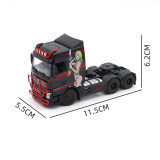 1/64 SANY Heavy Truck Tractor Racing Girl Pattern Diecast Model Toy Cars Gifts For Boyfriend Husband Father