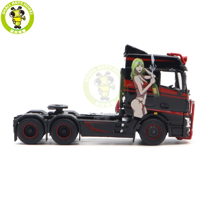 1/64 SANY Heavy Truck Tractor Racing Girl Pattern Diecast Model Toy Cars Gifts For Boyfriend Husband Father