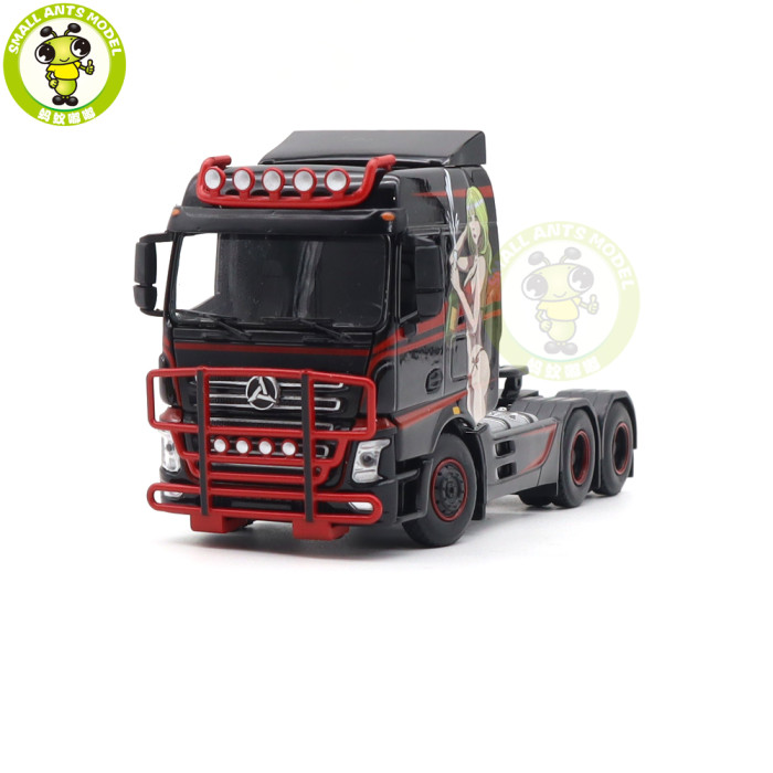 1/64 SANY Heavy Truck Tractor Racing Girl Pattern Diecast Model Toy Cars Gifts For Boyfriend Husband Father