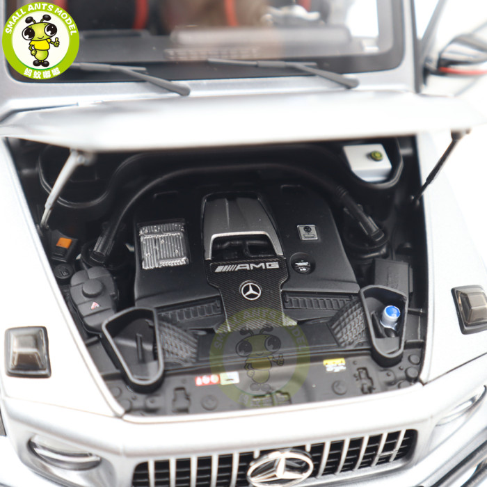 1/18 Mercedes AMG G63 G-Class 2019 Designo Platinum Magno Almost Real Diecast Model Toy Cars Gifts For Boyfriend Father Husband
