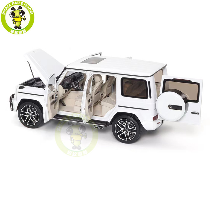 1/18 Mercedes AMG G63 G-Class 2019 Designo Platinum Magno Almost Real Diecast Model Toy Cars Gifts For Boyfriend Father Husband