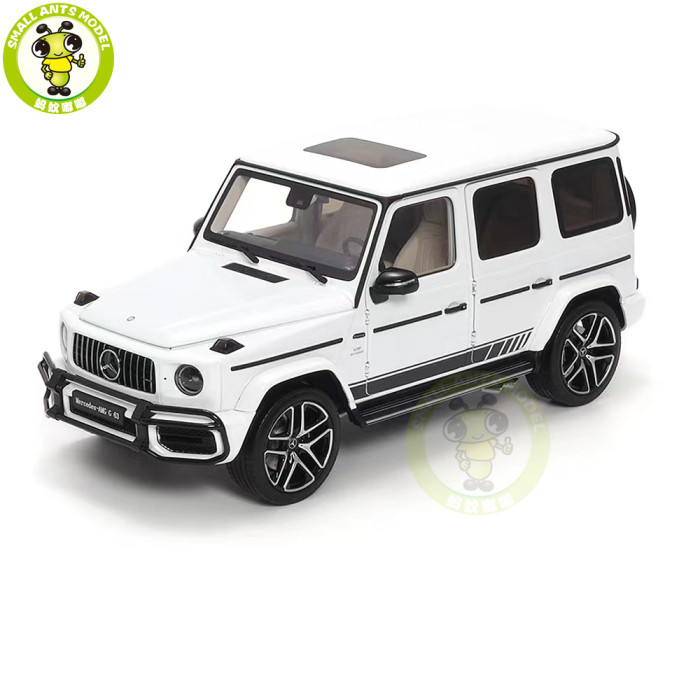 1/18 Mercedes AMG G63 G-Class 2019 Designo Platinum Magno Almost Real Diecast Model Toy Cars Gifts For Boyfriend Father Husband