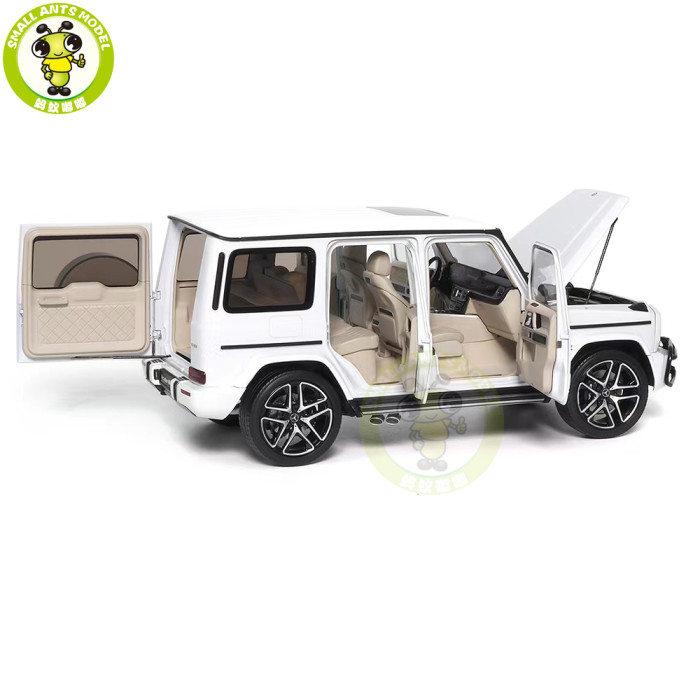 1/18 Mercedes AMG G63 G-Class 2019 Designo Platinum Magno Almost Real Diecast Model Toy Cars Gifts For Boyfriend Father Husband