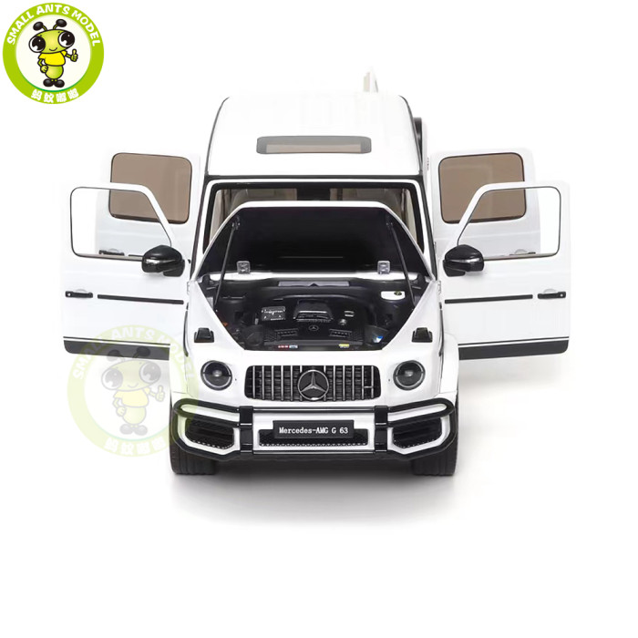 1/18 Mercedes AMG G63 G-Class 2019 Designo Platinum Magno Almost Real Diecast Model Toy Cars Gifts For Boyfriend Father Husband