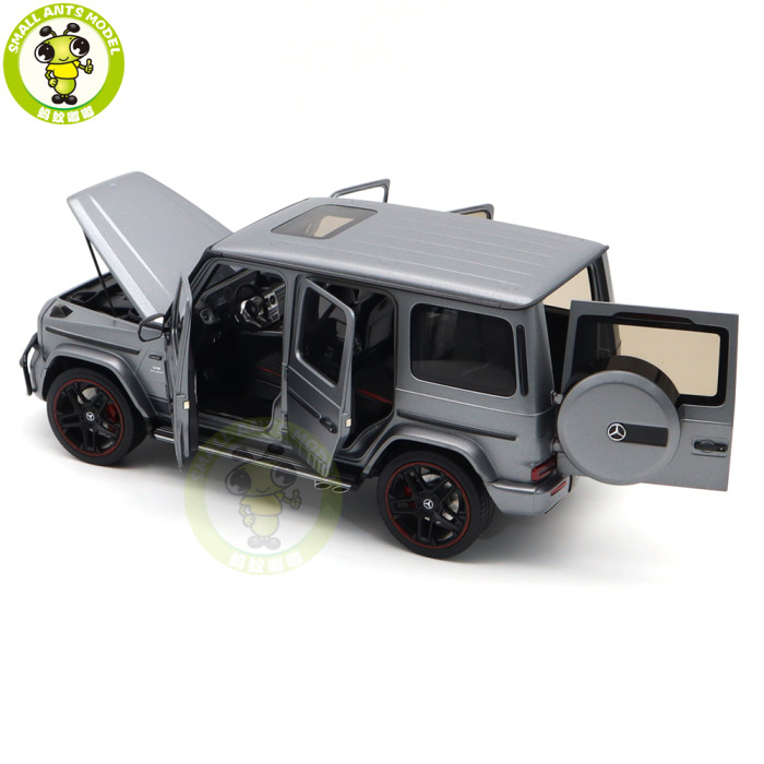 1/18 Mercedes AMG G63 G-Class 2019 Designo Platinum Magno Almost Real Diecast Model Toy Cars Gifts For Boyfriend Father Husband