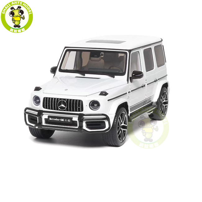 1/18 Mercedes AMG G63 G-Class 2019 Designo Platinum Magno Almost Real Diecast Model Toy Cars Gifts For Boyfriend Father Husband