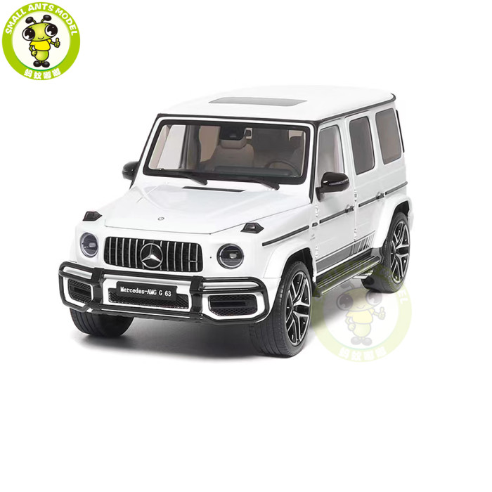 1/18 Mercedes AMG G63 G-Class 2019 Designo Platinum Magno Almost Real Diecast Model Toy Cars Gifts For Boyfriend Father Husband
