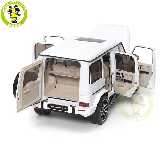 1/18 Mercedes AMG G63 G-Class 2019 Designo Platinum Magno Almost Real Diecast Model Toy Cars Gifts For Boyfriend Father Husband
