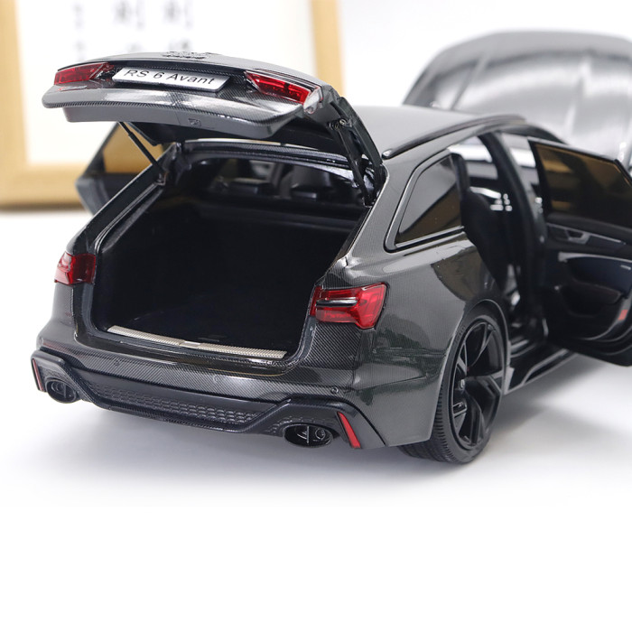 1/18 Audi RS 6 RS6 C8 Avant Carbon Fiber Kilo Works Diecast Model Toy Cars Gifts For Husband Boyfriend Father