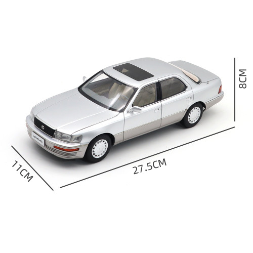 1/18 Toyota Lexus First Generation LS 400 LS400 XF10 1989 1994 Silver Color Diecast Model Toy Car Gifts For Husband Father Boyfriend