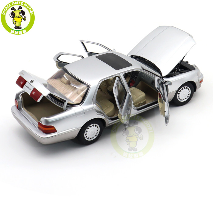 1/18 Toyota Lexus First Generation LS 400 LS400 XF10 1989 1994 Silver Color Diecast Model Toy Car Gifts For Husband Father Boyfriend