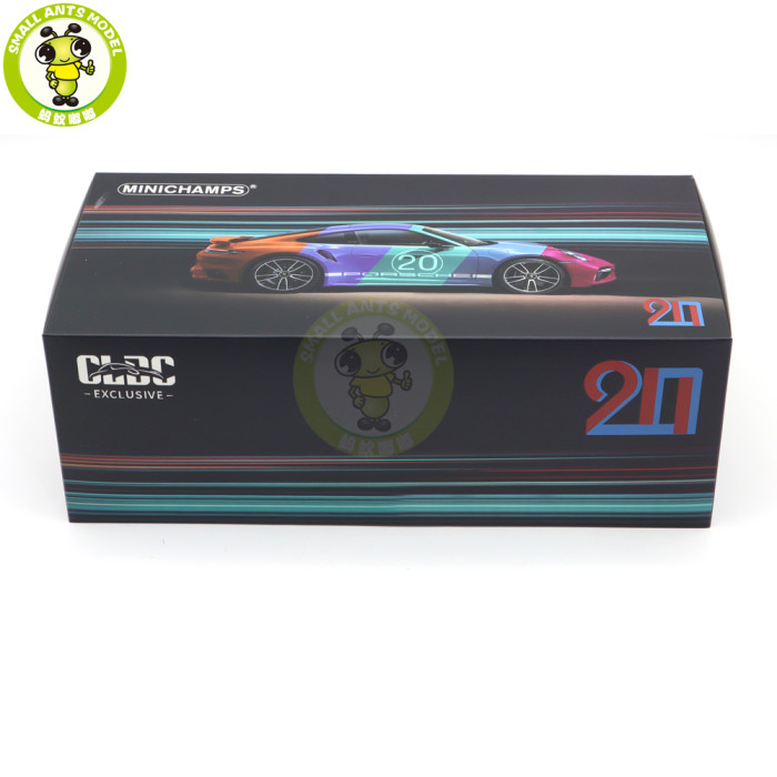 1/18 Minichamps Porsche 911 992 Turbo S Coupe Sport Design 2021 20th Anniversary Edition Diecast Model Toys Car Gifts For Husband Boyfriend Father