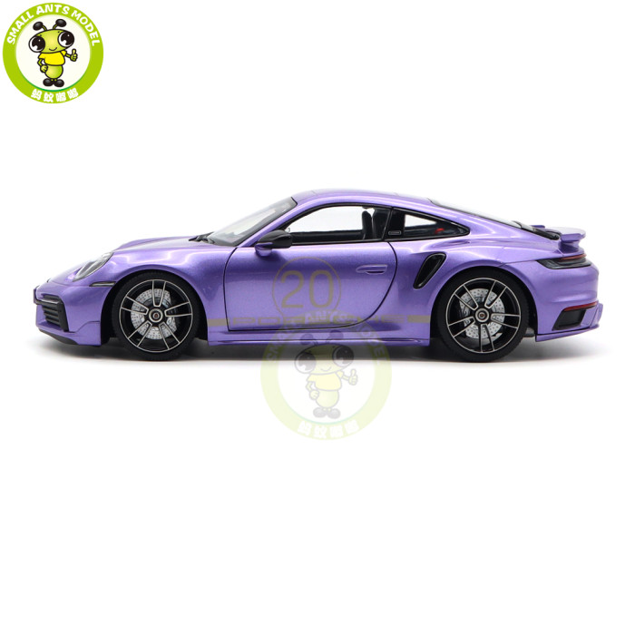 1/18 Minichamps Porsche 911 992 Turbo S Coupe Sport Design 2021 20th Anniversary Edition Diecast Model Toys Car Gifts For Husband Boyfriend Father