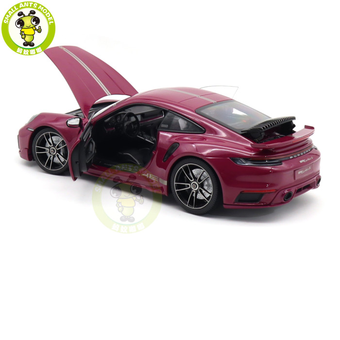 1/18 Minichamps Porsche 911 992 Turbo S Coupe Sport Design 2021 20th Anniversary Edition Diecast Model Toys Car Gifts For Husband Boyfriend Father