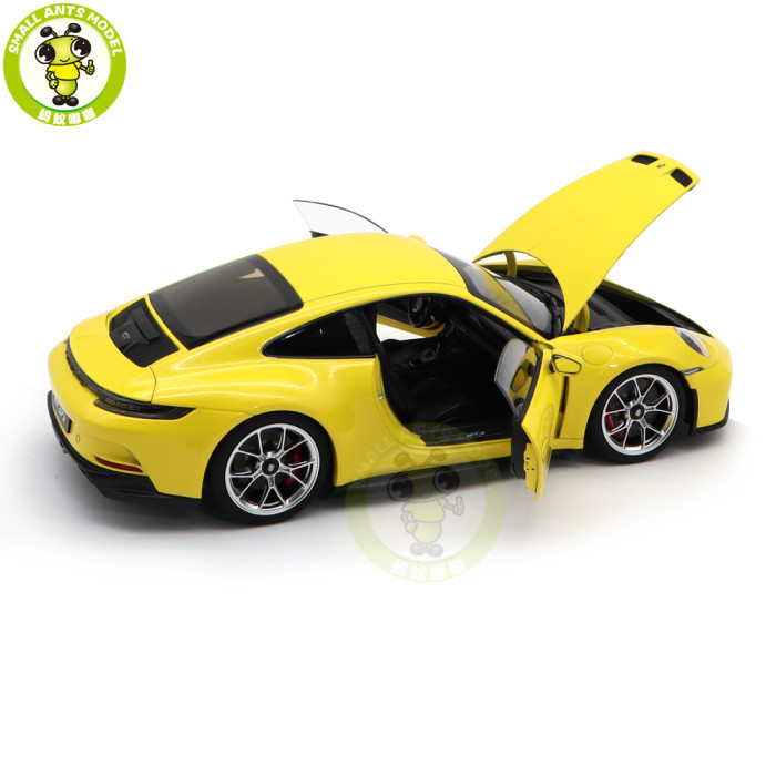 1/18 Porsche 911 992 GT3 Touring 2021 Norev 187312 Yellow Diecast Model Toys Car Gifts For Husband Boyfriend Father