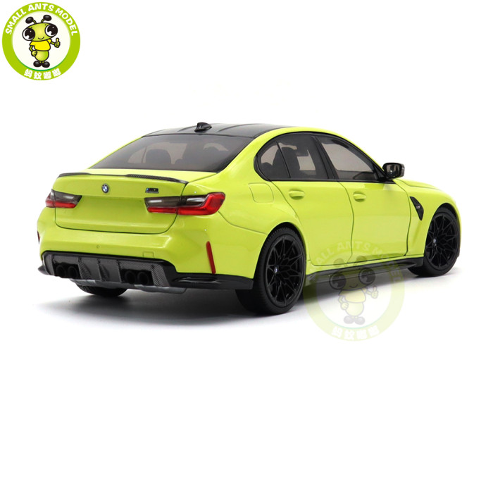 1/18 Minichamps BMW M3 2020 G80 Yellow Metallic Diecast Model Toys Car Gifts For Husband Boyfriend Father
