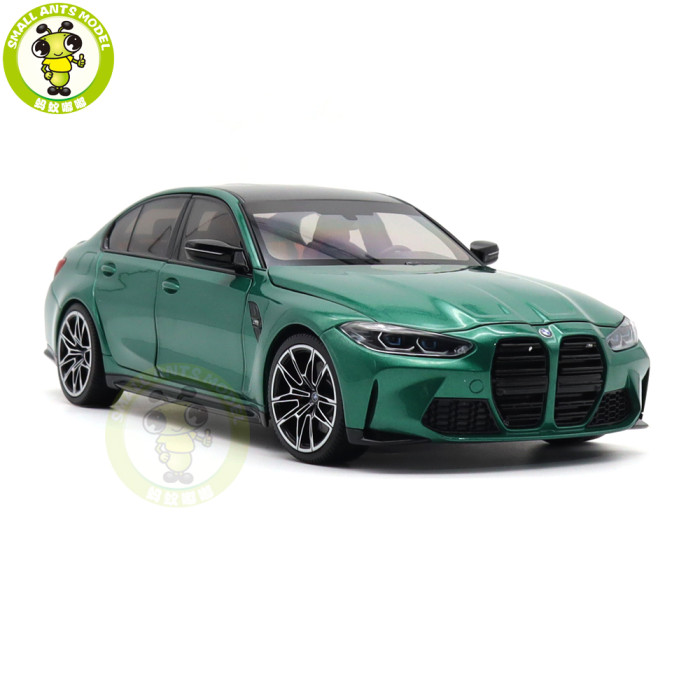 1/18 Minichamps BMW M3 2020 G80 Green Metallic Diecast Model Toys Car Gifts For Husband Boyfriend Father