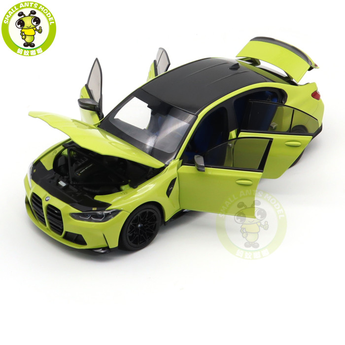 1/18 Minichamps BMW M3 2020 G80 Yellow Metallic Diecast Model Toys Car Gifts For Husband Boyfriend Father