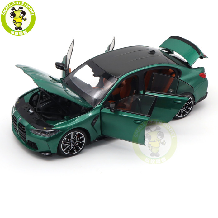 1/18 Minichamps BMW M3 2020 G80 Green Metallic Diecast Model Toys Car Gifts For Husband Boyfriend Father