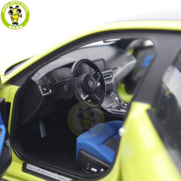 1/18 Minichamps BMW M3 2020 G80 Yellow Metallic Diecast Model Toys Car Gifts For Husband Boyfriend Father