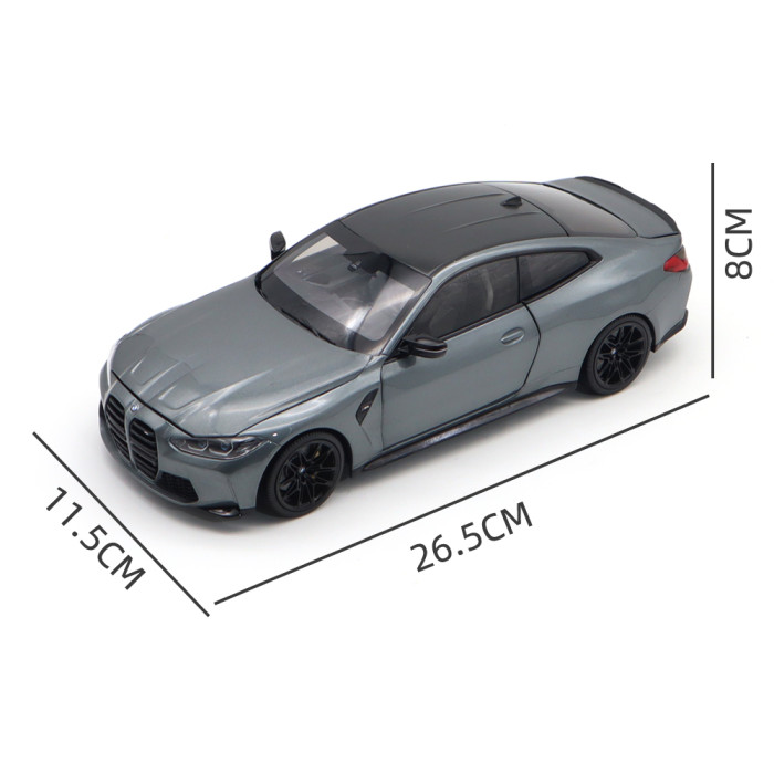 1/18 Minichamps BMW M4 2020 G82 Gray Metallic Diecast Model Toys Car Gifts For Husband Boyfriend Father