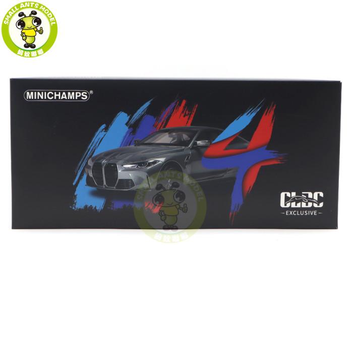 1/18 Minichamps BMW M4 2020 G82 Blue Metallic Diecast Model Toys Car Gifts For Husband Boyfriend Father