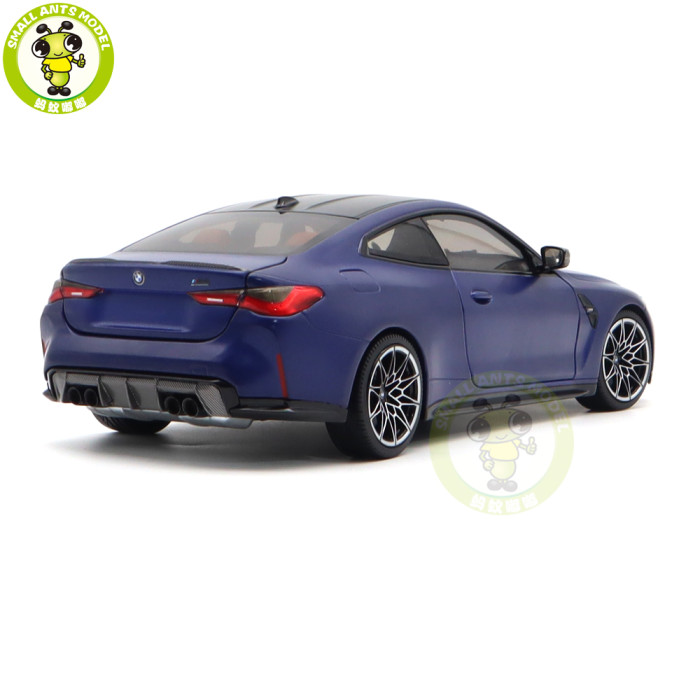 1/18 Minichamps BMW M4 2020 G82 Blue Metallic Diecast Model Toys Car Gifts For Husband Boyfriend Father