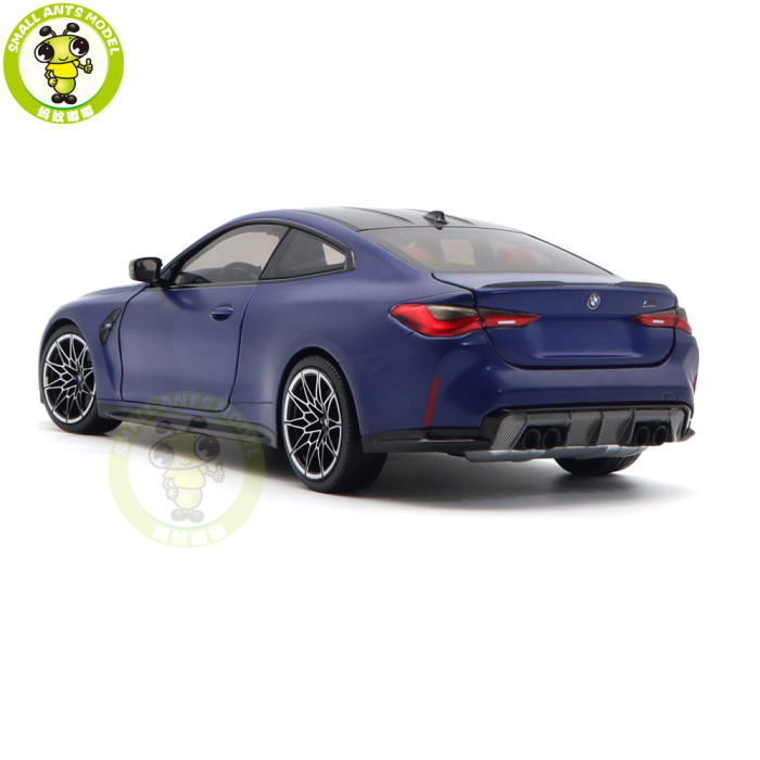 1/18 Minichamps BMW M4 2020 G82 Blue Metallic Diecast Model Toys Car Gifts For Husband Boyfriend Father