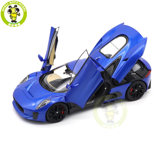 1/18 Land Rover Jaguar C-X75 Almost Real 810606 Blue Metallic Diecast Model Car Gifts For Father Boyfriend Husband