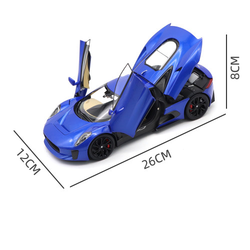 1/18 Land Rover Jaguar C-X75 Almost Real 810606 Blue Metallic Diecast Model Car Gifts For Father Boyfriend Husband