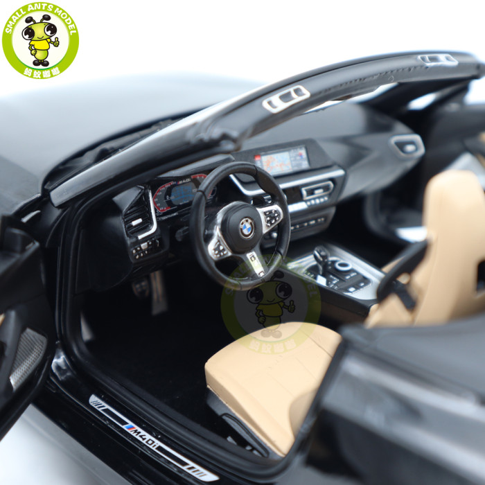 1/18 BMW Z4 2019 G29 Norev 183272 Black Metallic Diecast Model Toy Car Gifts For Father Boyfriend Husband