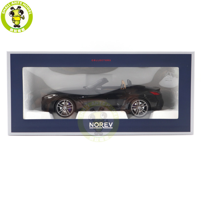 1/18 BMW Z4 2019 G29 Norev 183272 Black Metallic Diecast Model Toy Car Gifts For Father Boyfriend Husband