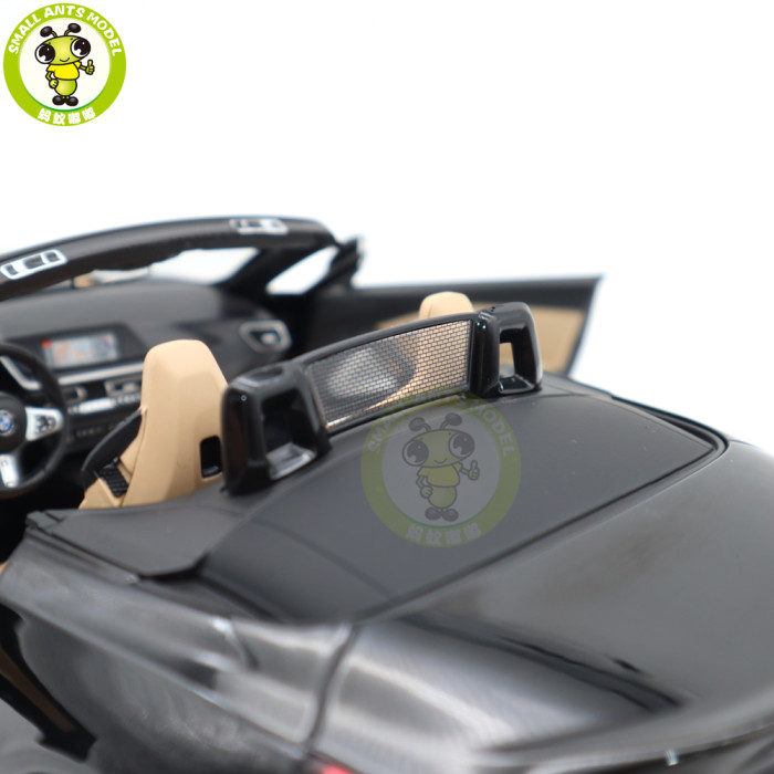 1/18 BMW Z4 2019 G29 Norev 183272 Black Metallic Diecast Model Toy Car Gifts For Father Boyfriend Husband