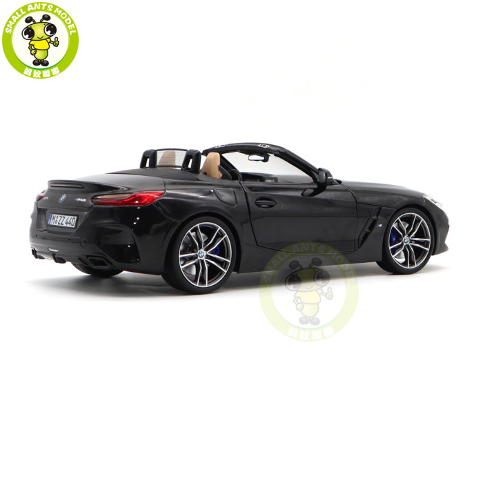 1/18 BMW Z4 2019 G29 Norev 183272 Black Metallic Diecast Model Toy Car Gifts For Father Boyfriend Husband