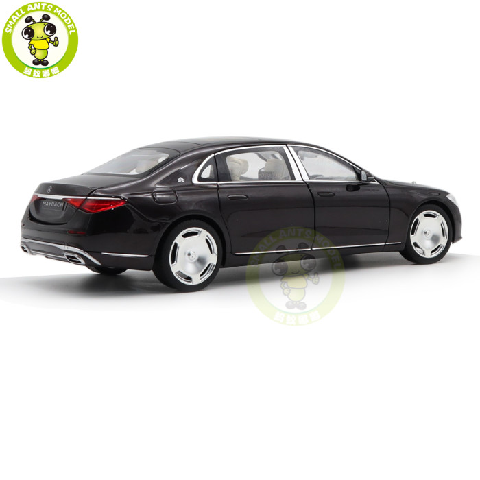 1/18 Mercedes Benz S Class Maybach S680 2021 X223 Norev 183915 Ruby Black Metallic Diecast Model Toys Car Gifts For Father Boyfriend Husband