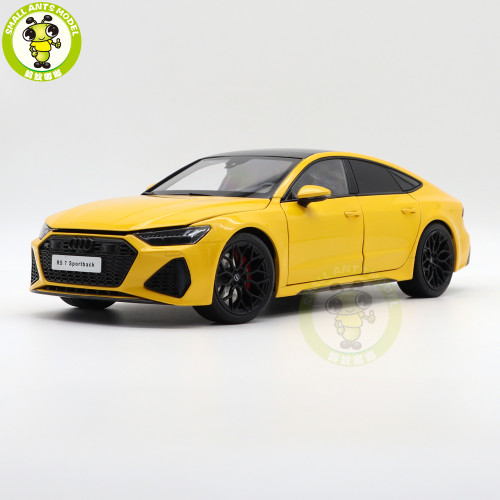 1/18 Audi RS 7 RS7 C8 Sportback 2021 Yellow KengFai Diecast Metal Model Car Toys Gifts For Husband Boyfriend Father