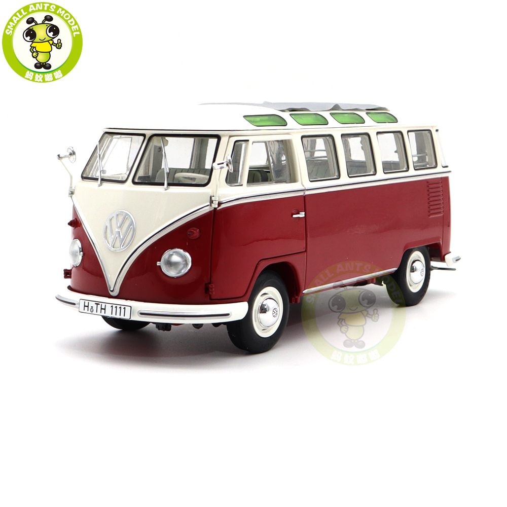 Volkswagen T1 Samba ミニカー1/18 1962 Volkswagen T1 Samba Red/White Diecast Model Car | Solido