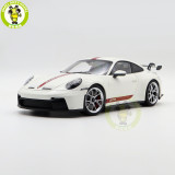 1/18 Porsche 911 992 GT3 2021 Norev 187306 White Red Strips Diecast Model Toys Car Gifts For Husband Boyfriend Father