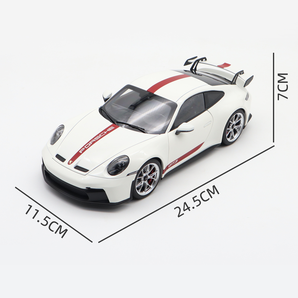 1/18 Porsche 911 992 GT3 2021 Norev 187306 White Red Strips