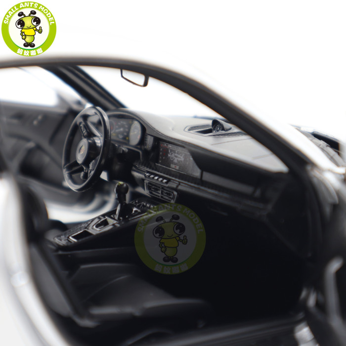 1/18 Porsche 911 992 GT3 2021 Norev 187317 Silver Black Strips Diecast Model Toys Car Gifts For Husband Boyfriend Father