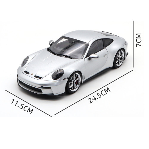 1/18 Porsche 911 992 GT3 Touring 2021 Norev 187318 Silver Diecast Model Toys Car Gifts For Husband Boyfriend Father