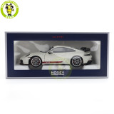 1/18 Porsche 911 992 GT3 2021 Norev 187306 White Red Strips Diecast Model Toys Car Gifts For Husband Boyfriend Father
