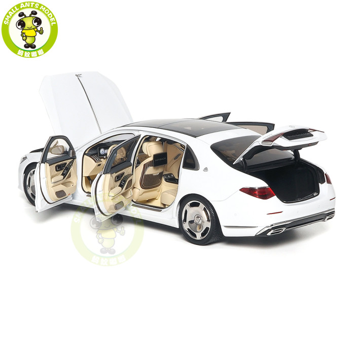 1/18 Mercedes Maybach S Class S680 2021 Almost Real 820116 White Diecast Model Toy Car Gifts For Friends Father