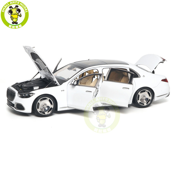 1/18 Mercedes Maybach S Class S680 2021 Almost Real 820116 White Diecast Model Toy Car Gifts For Friends Father