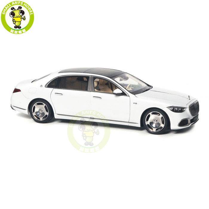 1/18 Mercedes Maybach S Class S680 2021 Almost Real 820116 White Diecast Model Toy Car Gifts For Friends Father