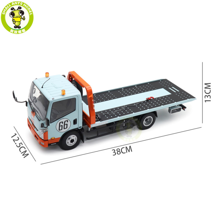 1/18 Naveco Car Rescue Vehicle Wrecker Flatbed Trailer GULF Diecast Model Toy Car Gifts For Friends Father