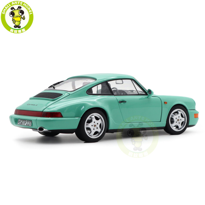 1/18 Porsche 964 911 Carrera 2 1992 Norev 187327 Mint Green Diecast Model Toys Car Gifts For Friends Father